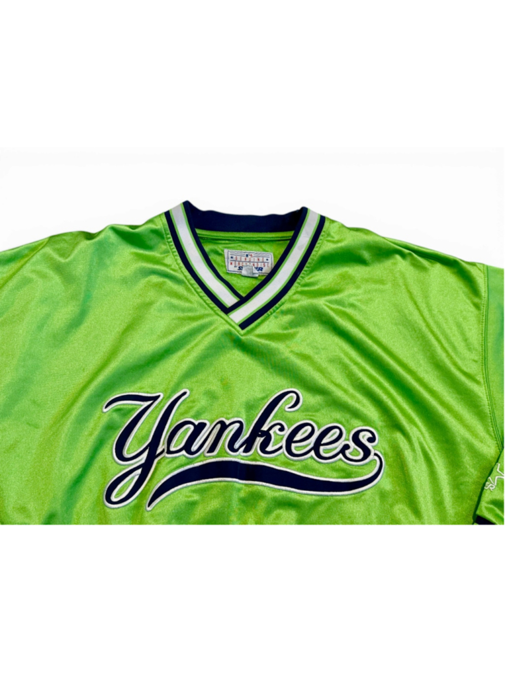 Vintage 1990s Starter Genuine Merchandise New York Yankees Pullover Jacket Sz L - Picture 8 of 11